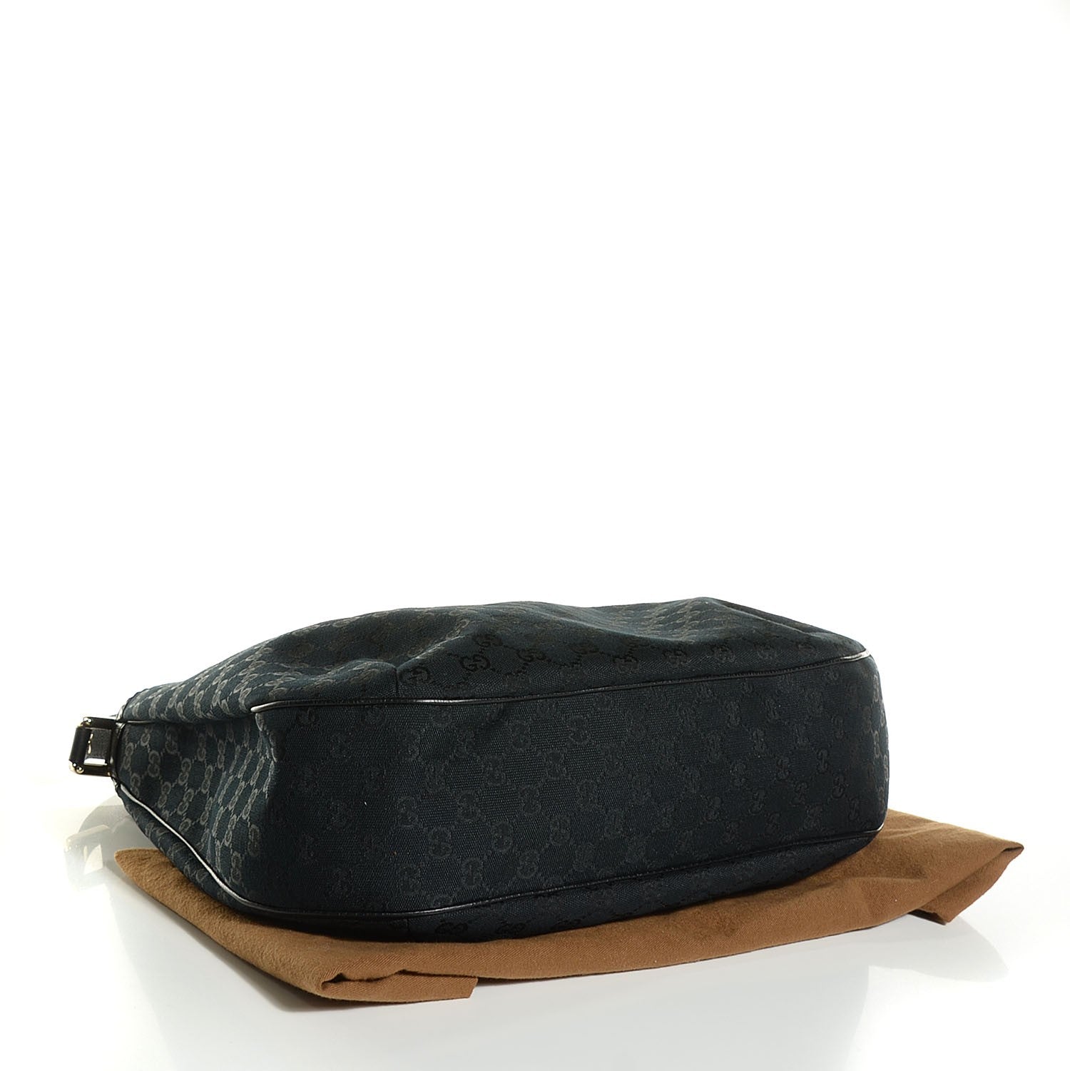 Gucci Monogram Large New Ladies Web Hobo Black 4 of 9