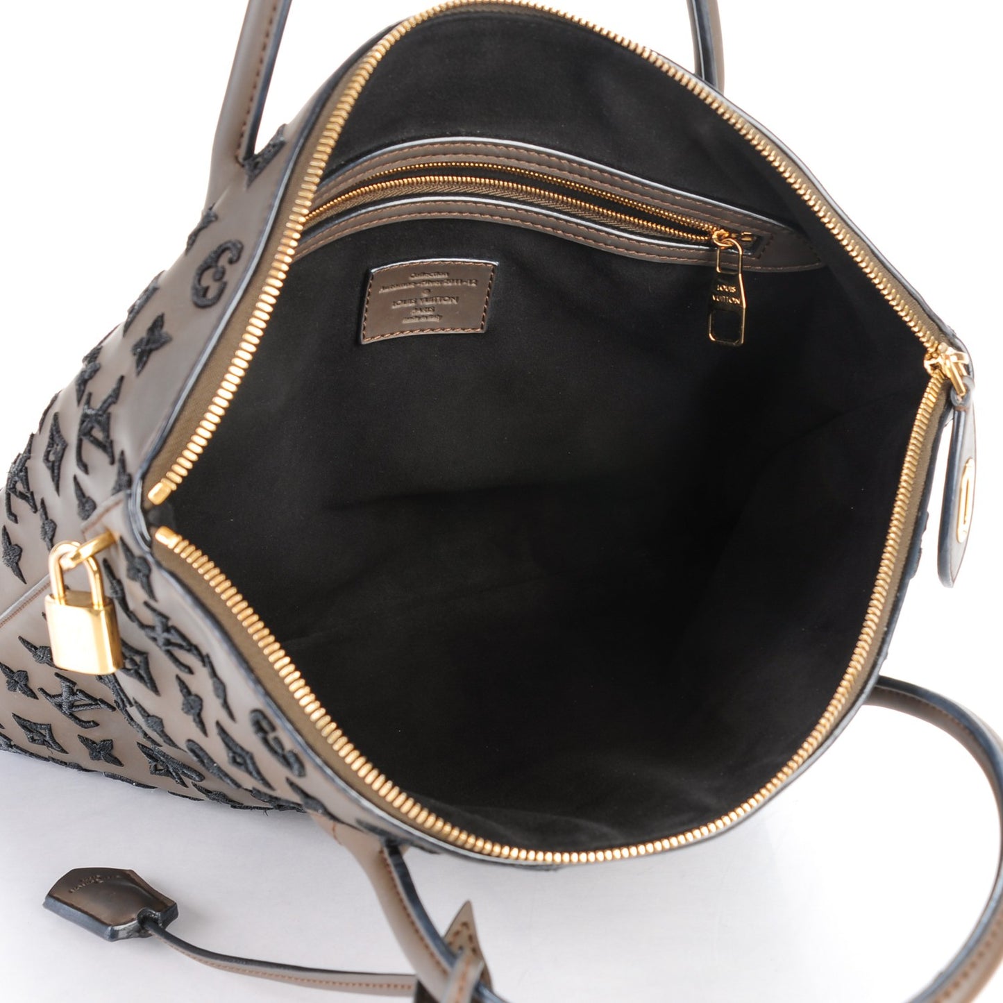 Monogram Addiction Vertical Lockit MM Brown