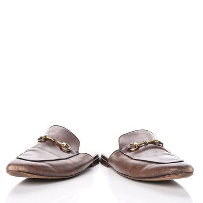 Gucci Calfskin Mens Princetown Slippers 8.5 Fondente Brown 6 of 10