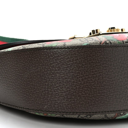 Gucci GG Supreme Monogram Tian Web Medium Padlock Messenger Shoulder Bag Beige Multicolor New Acero 9 of 10
