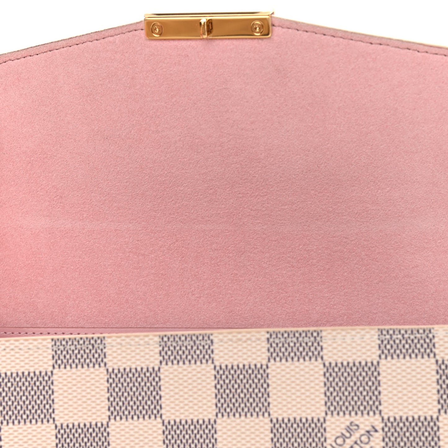 Damier Azur Croisette Chain Wallet Rose Ballerine