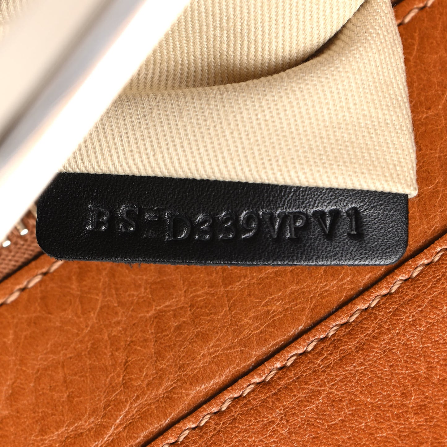 Textured Calfskin Rockstud Double Handle Tote Tan