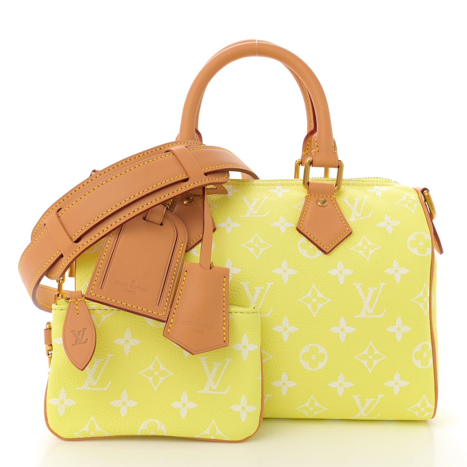 Louis Vuitton Calfskin Monogram Speedy P9 Bandouliere 25 Lemonade
