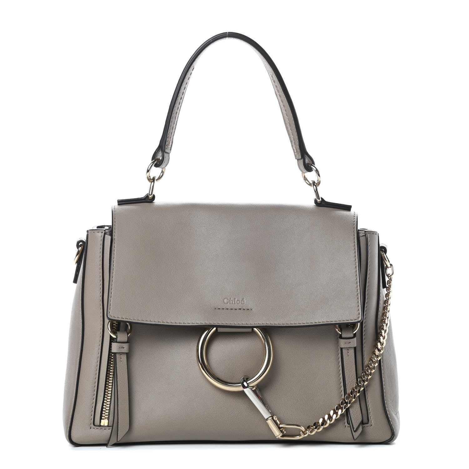 Chloe Calfskin Small Faye Day Shoulder Bag Motty Grey 1 of 13