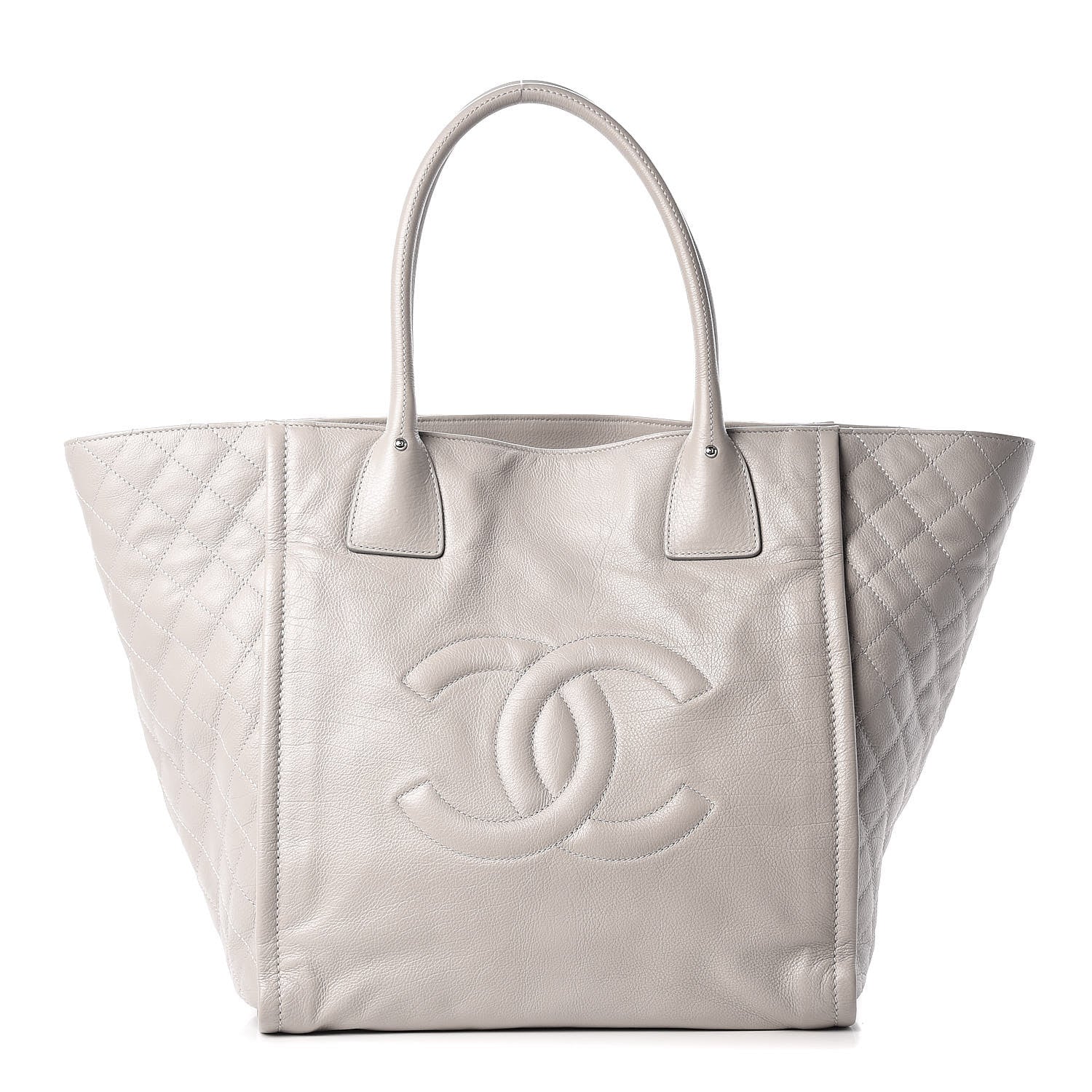 Chanel Calfskin CC Tote Grey 1 of 13