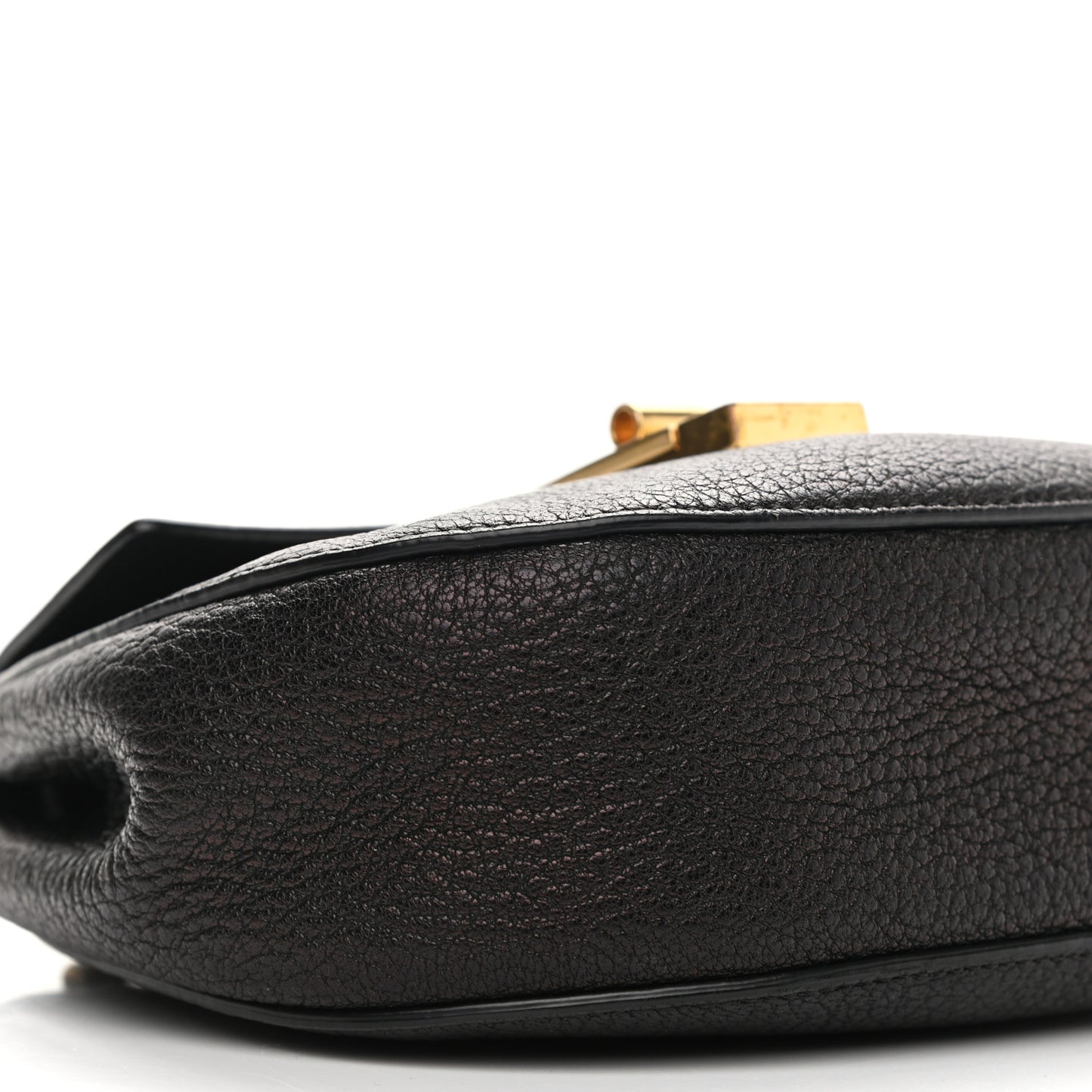 Grained Lambskin Nano Drew Shoulder Bag Black