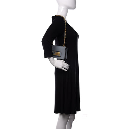 Christian Dior Grained Calfskin Mini J'Adior Chain Flap Bag Sky Blue 2 of 11