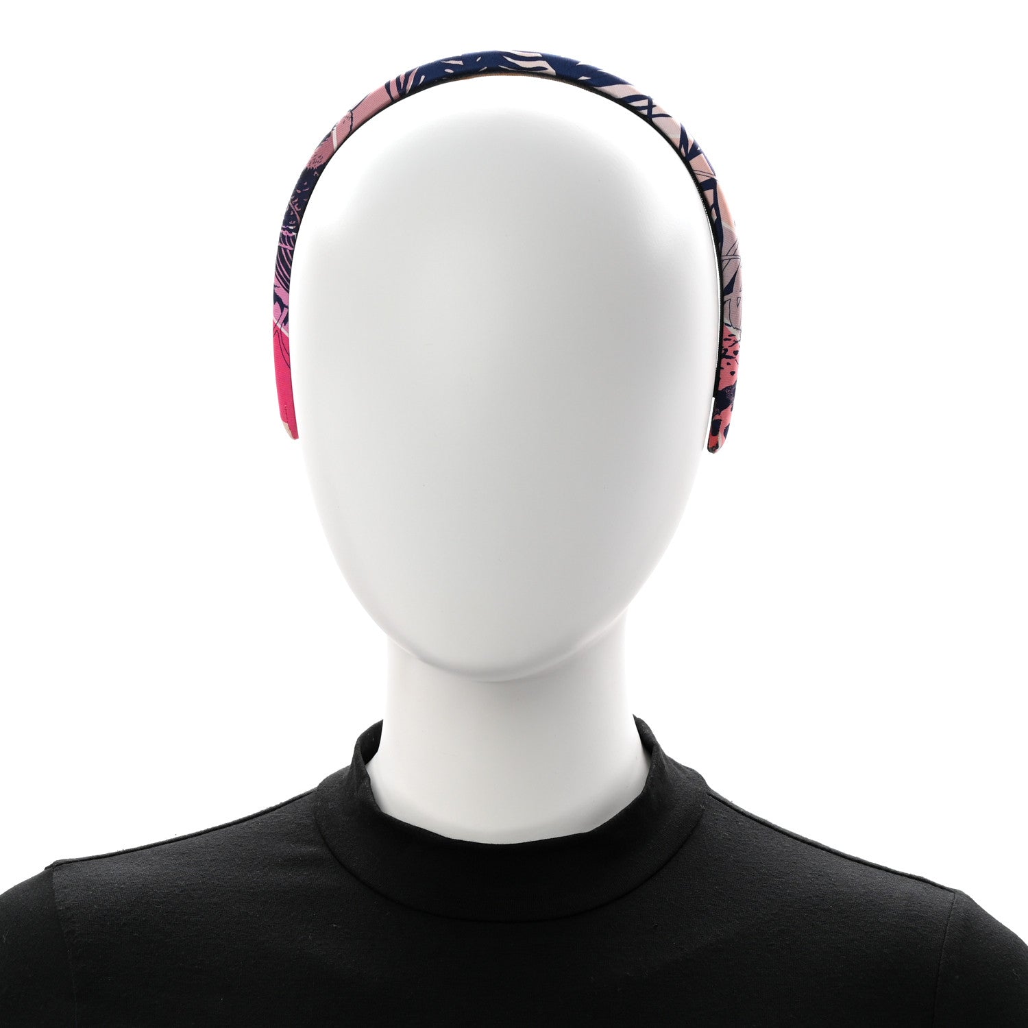 Hermes Silk Twill Jungle Love Rainbow Elsa Headband Rose 2 of 6