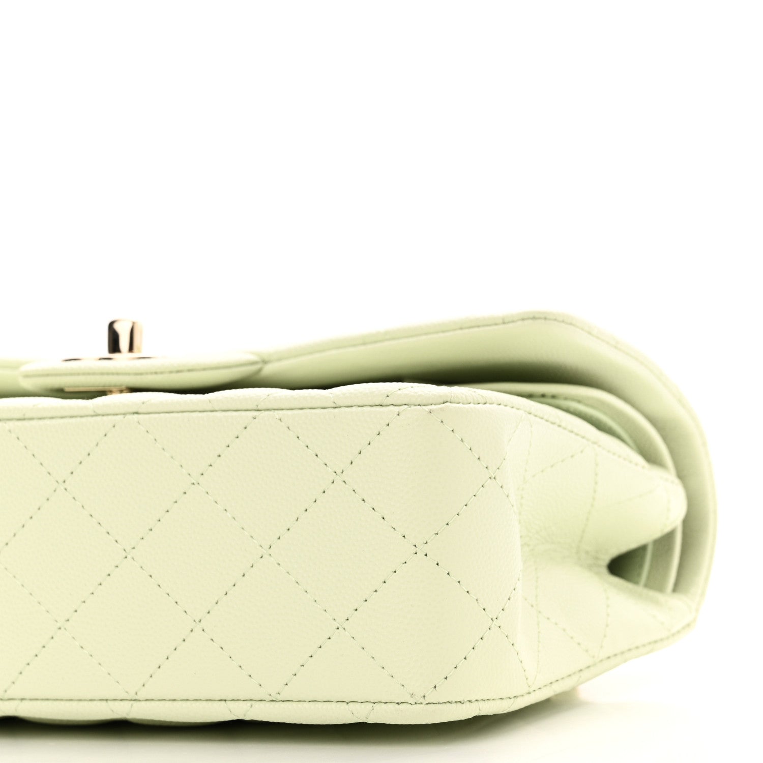 Chanel Caviar Quilted Small Double Flap Light Green 10 of 11