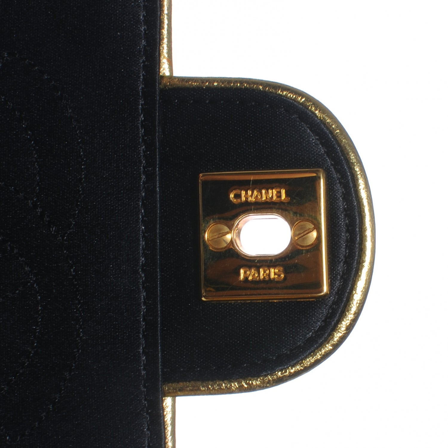 Chanel Satin Quilted Mini Flap Black Gold 5 of 8