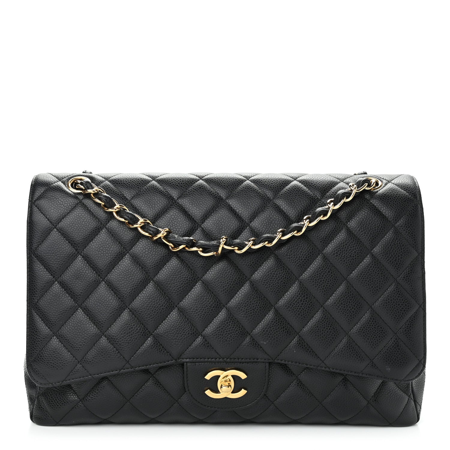 Chanel Caviar Quilted Maxi Single Flap Black 1 of 10