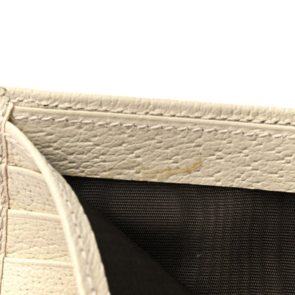 Gucci GG Supreme Monogram Textured Calfskin Web Mens Ophidia Bi-Fold Coin Wallet Beige Ebony Mystic White 7 of 9