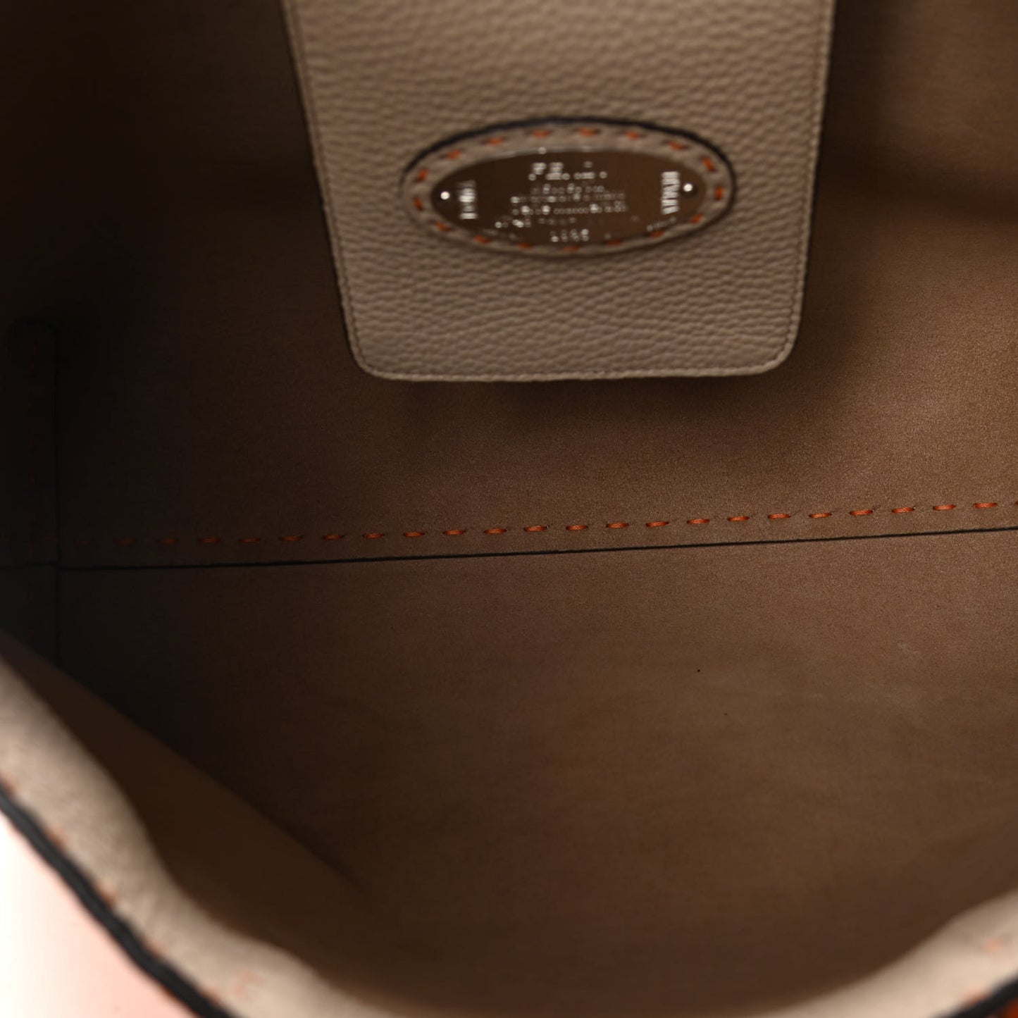 Cuoio Romano Selleria Bi-Color Carla Shopping Tote Orange Stone