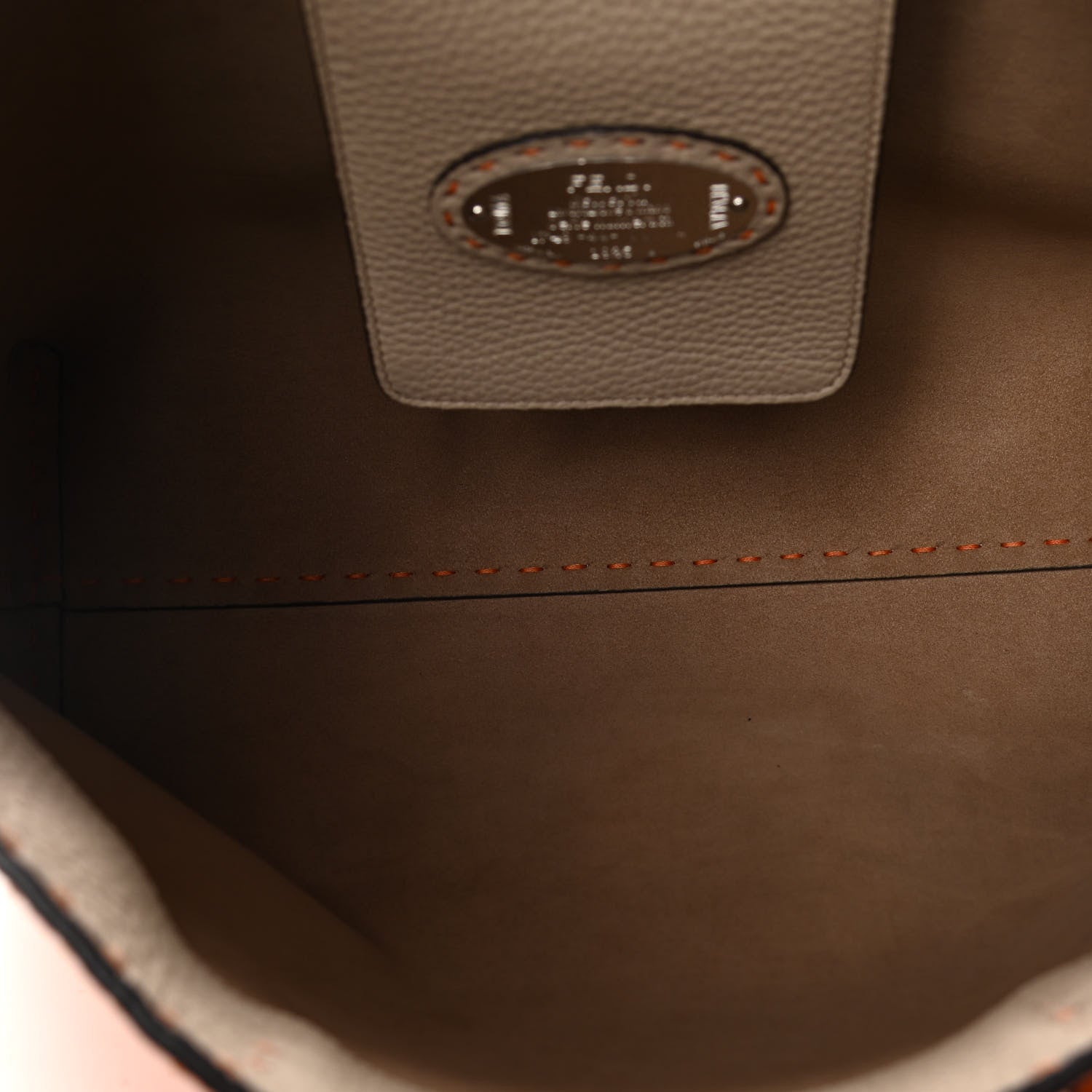 Fendi Cuoio Romano Selleria Bi-Color Carla Shopping Tote Orange Stone 7 of 11