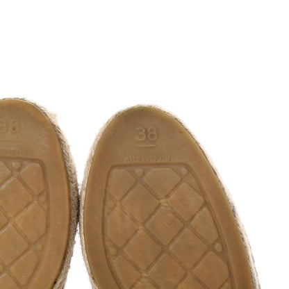 Chanel Lambskin CC Espadrilles 38 Beige Black 8 of 17