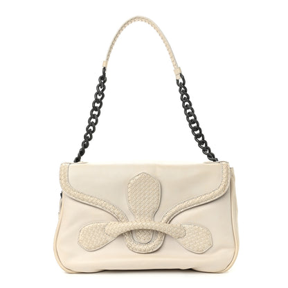 Bottega Veneta Intrecciato Rialto Shoulder Bag White 1 of 11