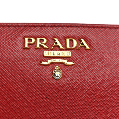 Prada Saffiano Metal Compact Wallet Fuoco 16 of 30