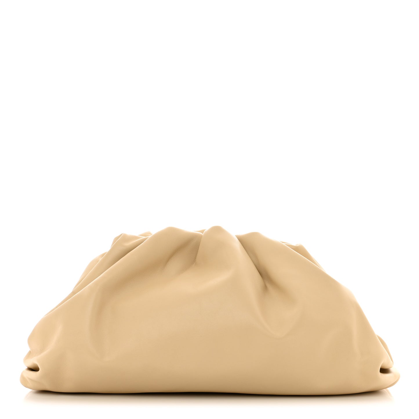Smooth Butter Calf The Pouch Oversized Clutch Nude