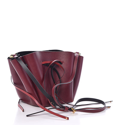 Valentino Garavani Grainy Calfskin VLogo Bucket Bag Cerise 3 of 14