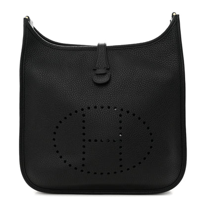 Hermes Taurillon Clemence Evelyne III PM Black 1 of 11
