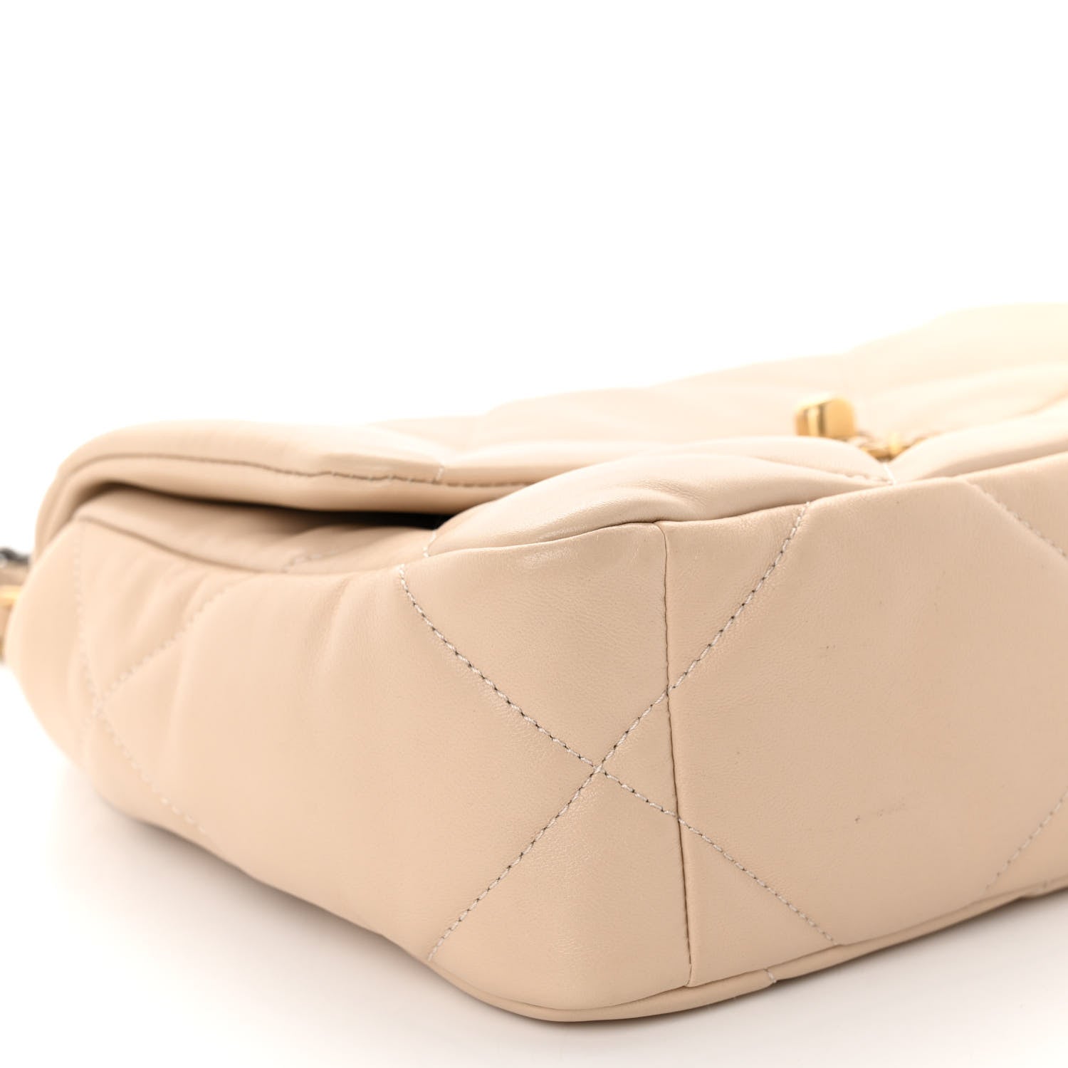 Chanel Lambskin Quilted Medium Chanel 19 Flap Beige 9 of 12