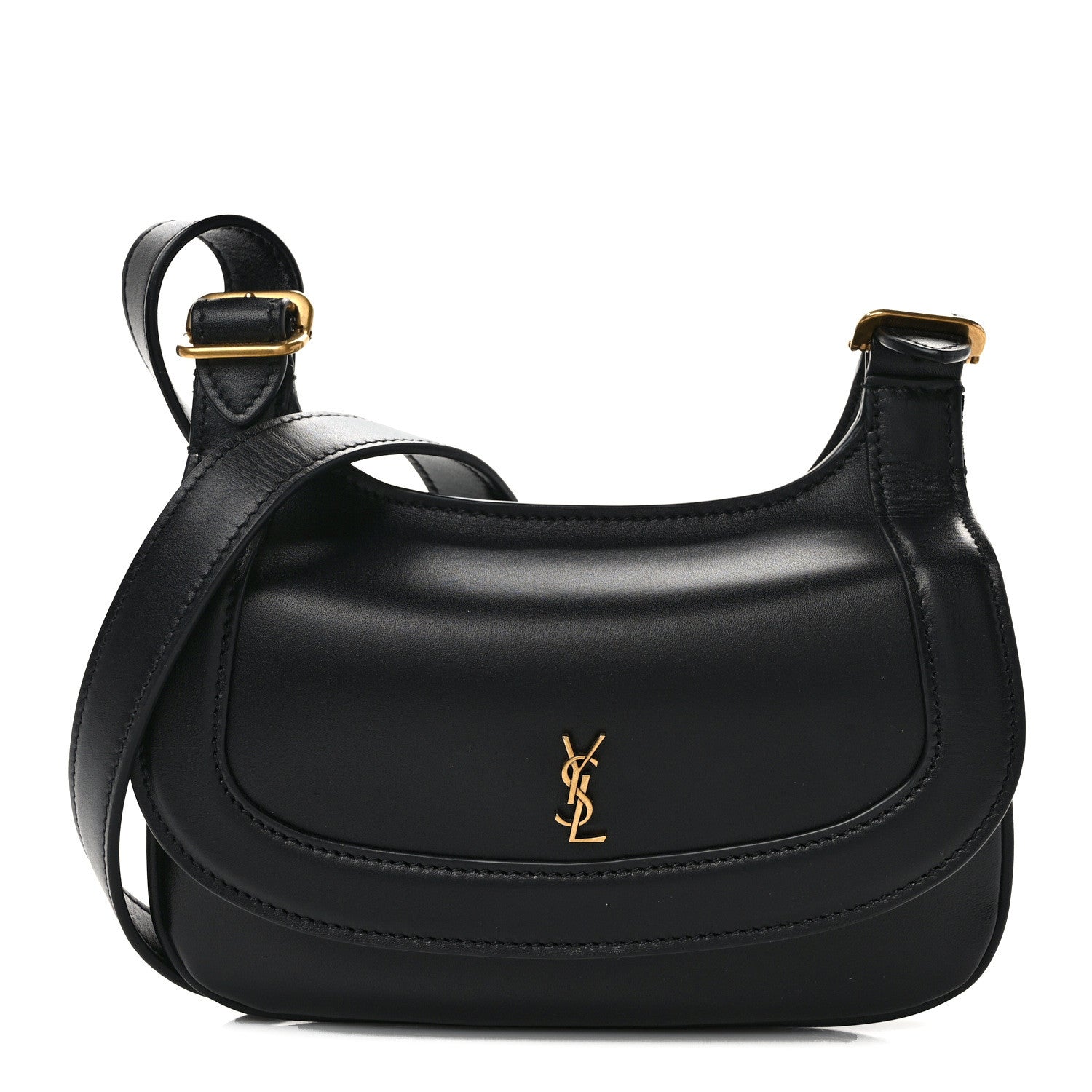 Saint Laurent Smooth Calfskin Small Charlie Shoulder Bag Black 1 of 12