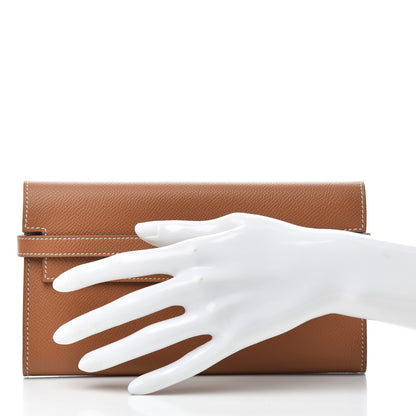 Hermes Epsom Kelly Longue Wallet Gold 2 of 8