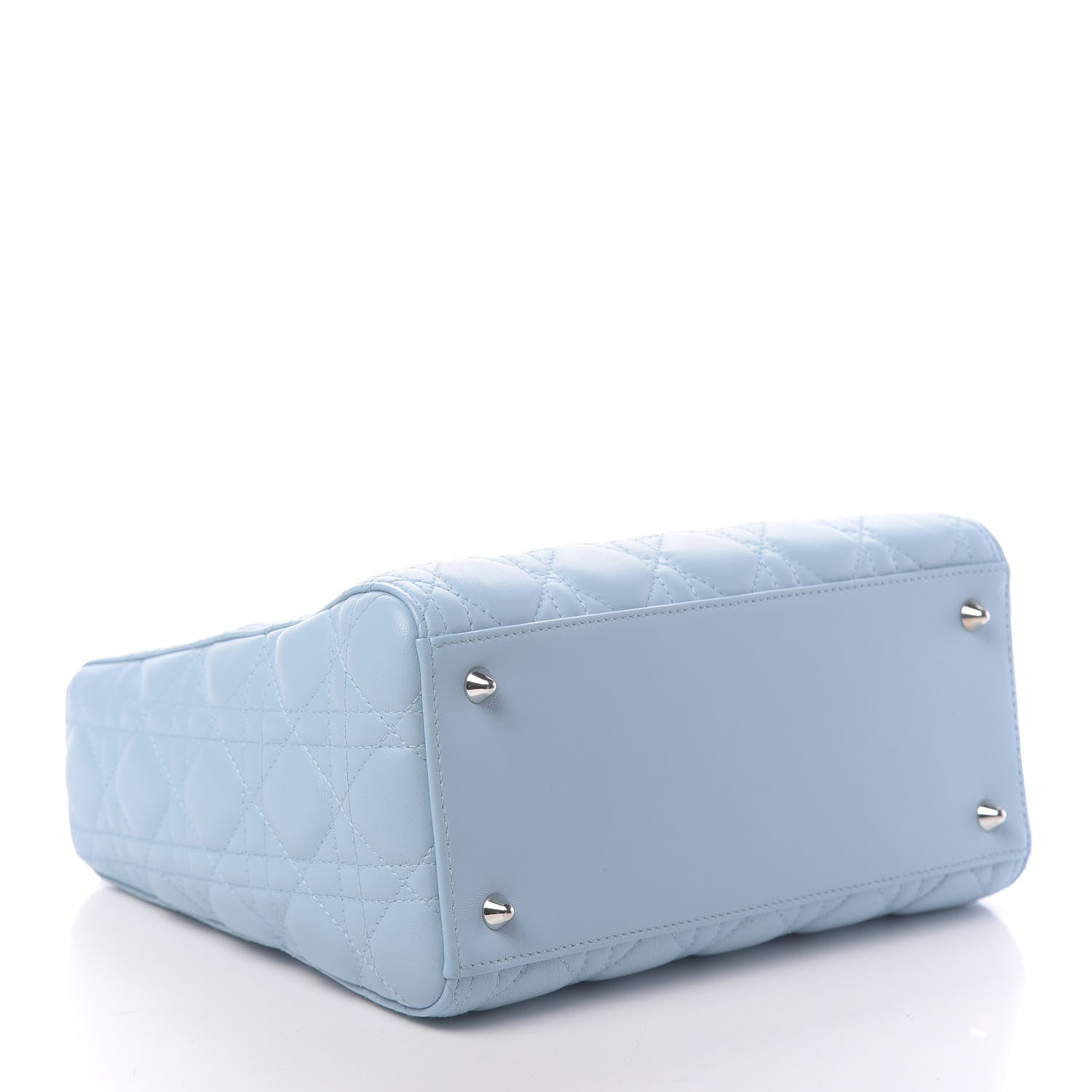 Christian Dior Lambskin Cannage Medium Lady Dior Light Blue 4 of 10