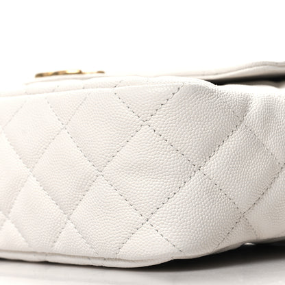 Chanel Caviar Quilted Wavy CC Hobo White 10 of 11