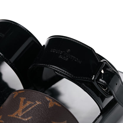 Louis Vuitton Monogram Sunbath Flat Mule Sandals 38 Black 9 of 11