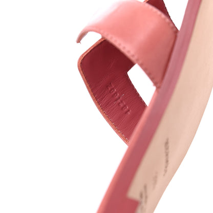 Hermes Chevre Oran Sandals 39.5 Rouge Blush 8 of 14