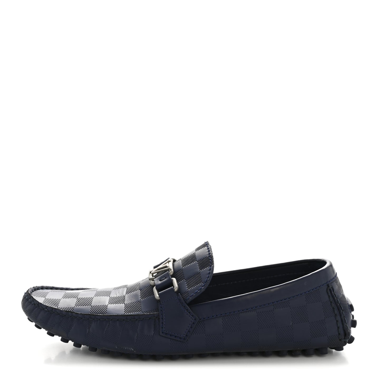Damier Infini Mens Hockenheim Moccasin Loafers 9 Cosmos