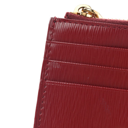 Prada Vitello Move Zip Top Card Holder Wallet Fuoco 8 of 8