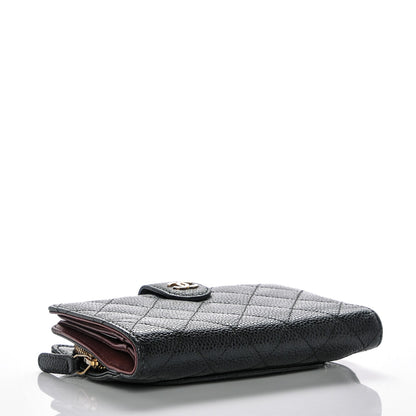 Chanel Caviar Quilted Zipped Pocket Wallet Black 4 of 7