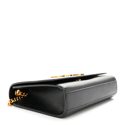Saint Laurent Grain De Poudre Small Monogram Kate Satchel Black 4 of 10
