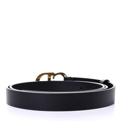 Christian Dior Calfskin Saddle Belt 95 Black 2 of 4