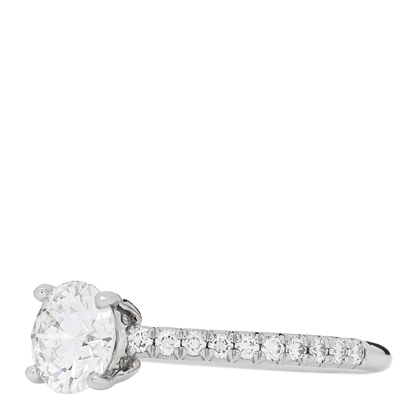 Platinum Diamond .89ct Novo Round Engagement Ring 52 6