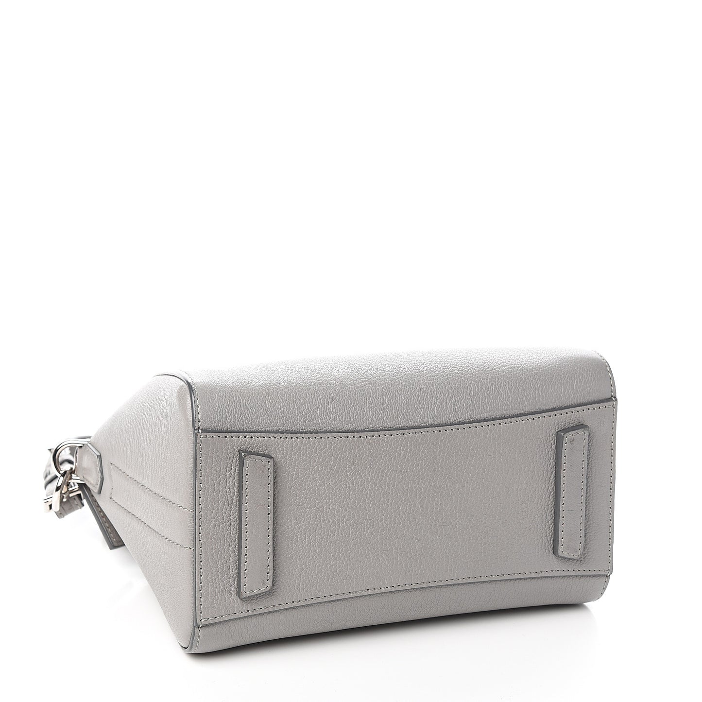 Sugar Goatskin Mini Antigona Pearl Grey