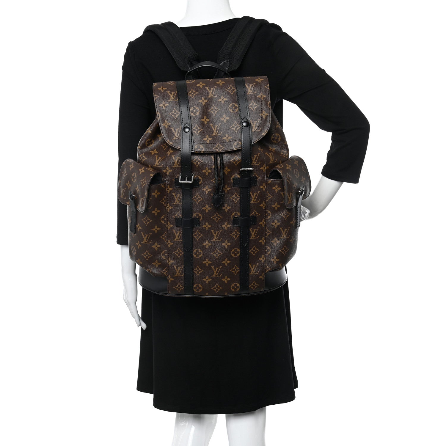 Louis Vuitton Monogram Macassar Christopher PM Backpack 2 of 9