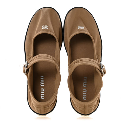 Miu Miu Canvas Mary Jane Ballerina Flats 37 Malto 2 of 9