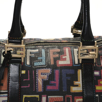 Fendi Zucca Spalmati Vitello FF Multicolor Forever Boston Multicolor Black 15 of 31
