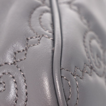Gucci Calfskin GG Matelasse Chain Handbag Dusty Grey Natural 12 of 12