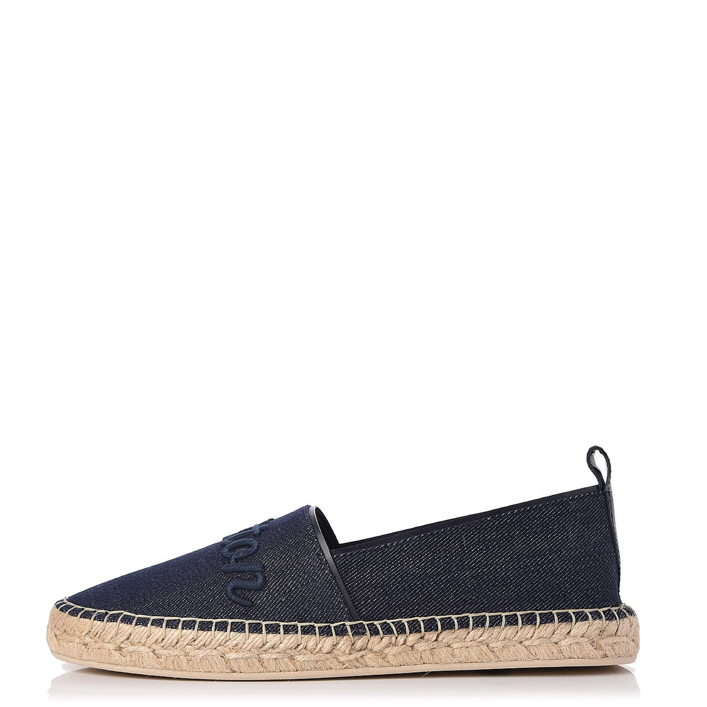 Canvas Waterfall Espadrille Flats 38 Marine