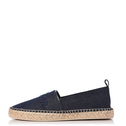 Louis Vuitton Canvas Waterfall Espadrille Flats 38 Marine 1 of 10