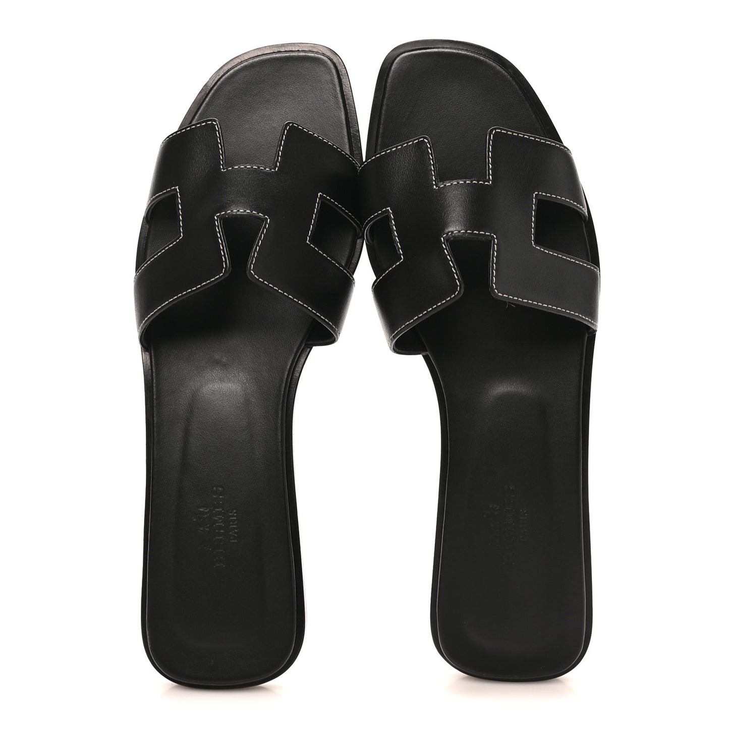 Box Calfskin Oran Sandals 39.5 Black