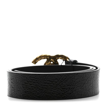 Chanel Glazed Calfskin CC Belt 80 32 Black 2 of 7