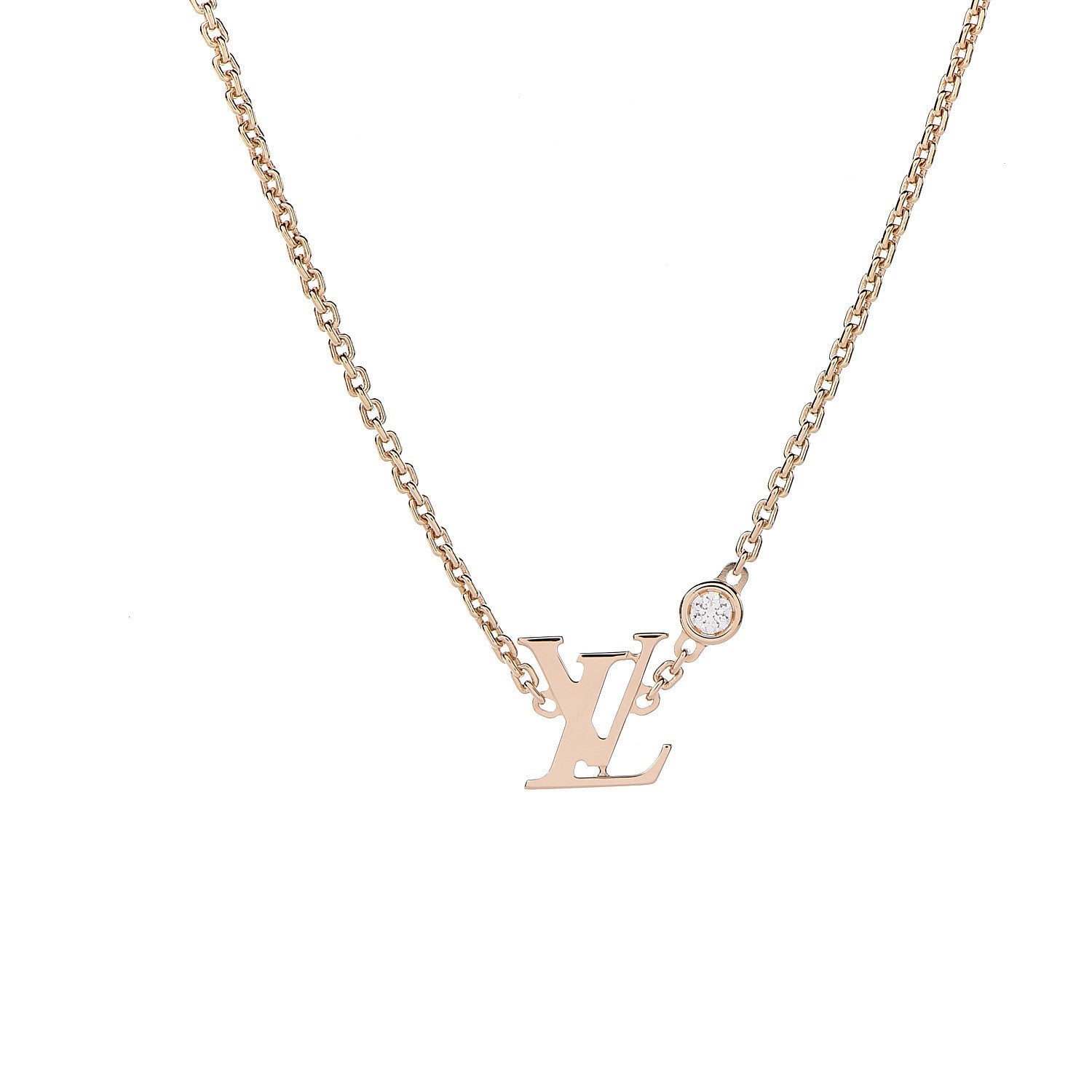 Louis Vuitton 18K Yellow Gold Diamond Idylle Blossom LV Pendant Necklace 4 of 6