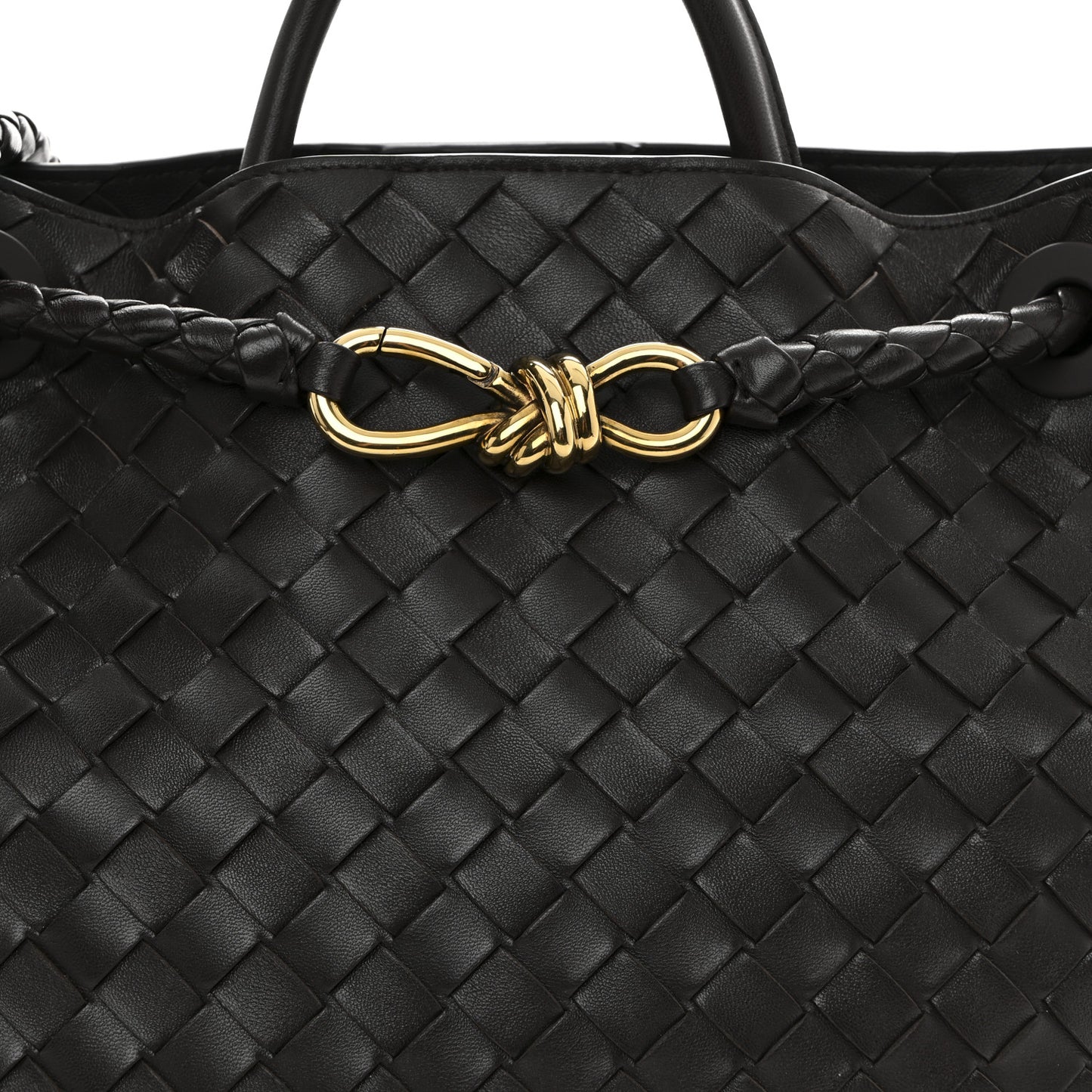 Nappa Intrecciato Medium Andiamo Shoulder Bag Fondant