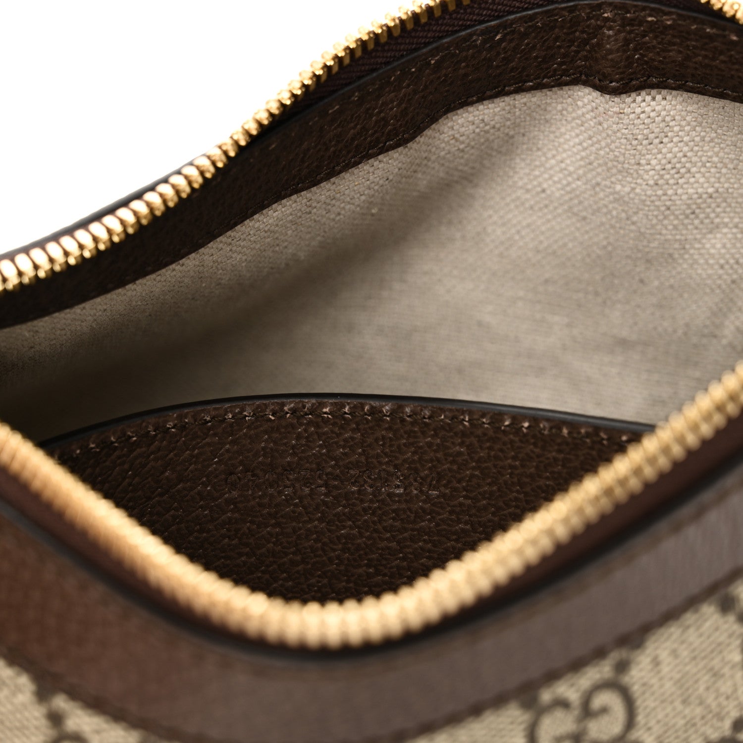 Gucci GG Supreme Monogram Textured Dollar Calfskin Web Small Ophidia GG Handbag Beige Ebony New Acero 7 of 11
