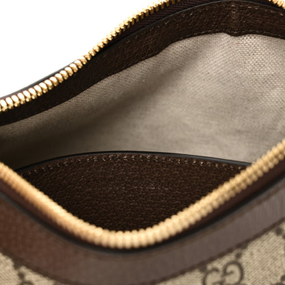 Gucci GG Supreme Monogram Textured Dollar Calfskin Web Small Ophidia GG Handbag Beige Ebony New Acero 7 of 11